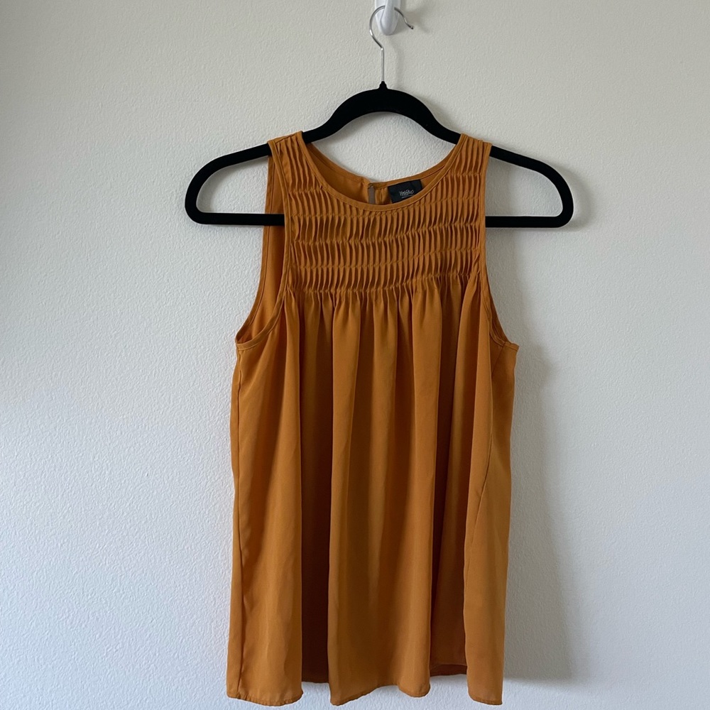 Massimo Yellow Sleeveless Blouse